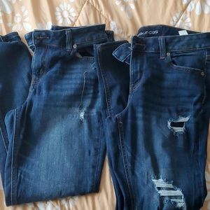 2 pairs of maurices distressed jeans size 12